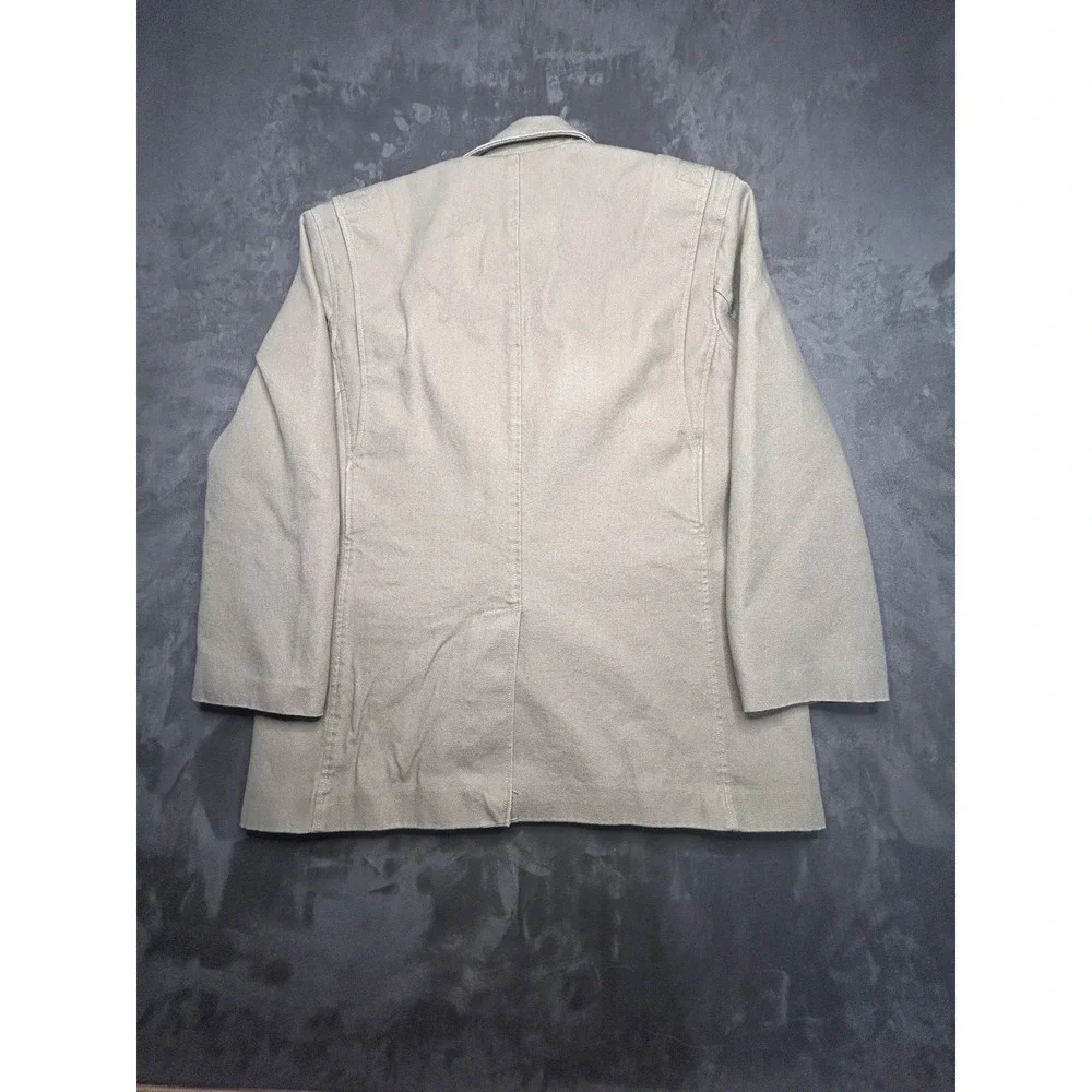 Duluth Trading Co Canvas Blazer Mens XL Tan Khaki Rugged Utility Sport Coat